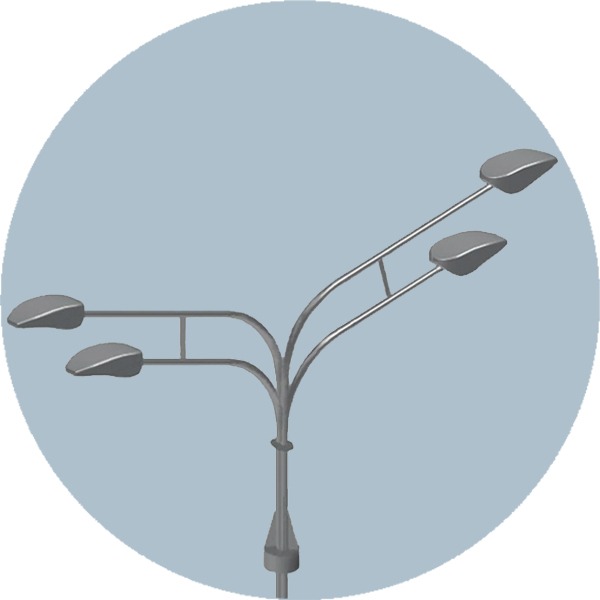 Консольный кронштейн четырёхрожковый К8-3,0-2,5-1-1