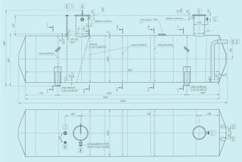 Чертеж Емкость подземная ЕП-80, ЕПП-80