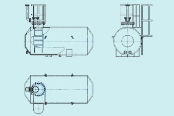 Чертеж Резервуар горизонтальный РГС-200 м3