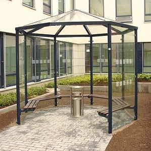 Курилка из поликарбоната уличная